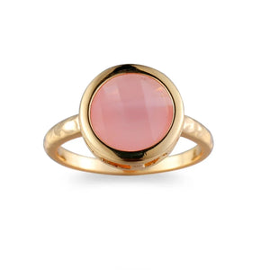 Round CZ Rings Men Pink Imitated Stone Finger Ring Women Fine Jewelry
