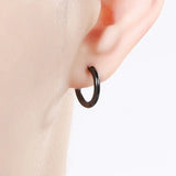 S925 Silver Hoop Stud Circle Earring Rings Christmas Gift