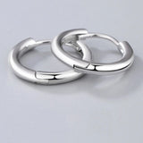 S925 Silver Hoop Stud Circle Earring Rings Christmas Gift