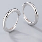 S925 Silver Hoop Stud Circle Earring Rings Christmas Gift