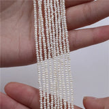 1.8-2mm Fresh Water Pearls Potato Shape Pearl Strands