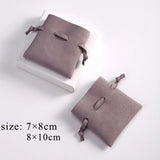 10 pcs Jewelry Bag Necklace Earrings Earphone Microfiber Leather Velvet Bag