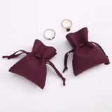 10 pcs Jewelry Bag Necklace Earrings Earphone Microfiber Leather Velvet Bag