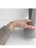 925 Sterling Silver Bracelet Round Glossy Open Bracelet Lady Accessories