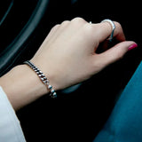 925 Silver Bracelet Classic Round Beads Chain Women's Jewelry
