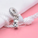925 Silver Animal Dangle Charm Bead for Bracelets