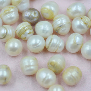 100PCS 11-12MM Natural Freshwater Pearl Loose Bead Defective DIY Jewelry Making