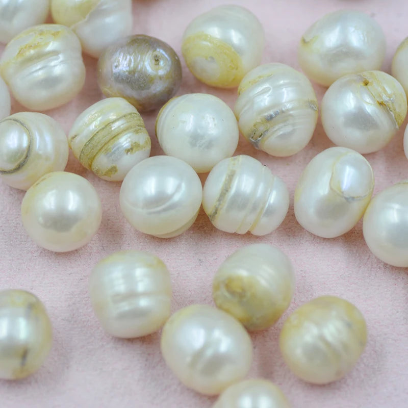 100PCS 11-12MM Natural Freshwater Pearl Loose Bead Defective DIY Jewelry Making