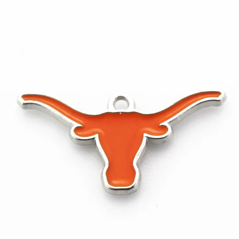 10pcs American Sport Longhorns Charm Dangle Charms DIY Jewelry Accessory