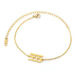 Stainless Steel Lucky Angel Number Cuff Bracelet