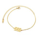 Stainless Steel Lucky Angel Number Cuff Bracelet