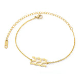 Stainless Steel Lucky Angel Number Cuff Bracelet