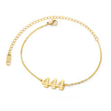 Stainless Steel Lucky Angel Number Cuff Bracelet