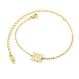 Stainless Steel Lucky Angel Number Cuff Bracelet