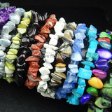 Mix Natural Stones Charms Stretchy Bracelets Bangles for Women Men