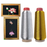 1PC Sewing Machine Cone Threads Polyester Overlocking All Purpose - Gold Silver