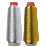 1PC Sewing Machine Cone Threads Polyester Overlocking All Purpose - Gold Silver
