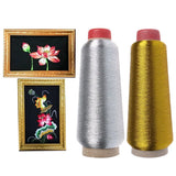 1PC Sewing Machine Cone Threads Polyester Overlocking All Purpose - Gold Silver