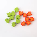 Autumn Maple Leaf Print Wooden Beads 20Pcs/Pack DIY Crafts Kids Toys