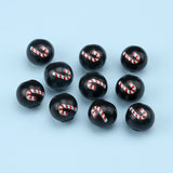 20Pcs Christmas Candy Cane Round Beads 16mm Hemu DIY Loose Beads