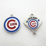 20pcs American Baseball Cubs Dangle Charms DIY Bracelet Necklace Jewelry
