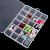 24 Slots Plastic Storage Box Case Transparent Organizer Beads Earring Jewelry