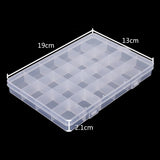24 Slots Plastic Storage Box Case Transparent Organizer Beads Earring Jewelry