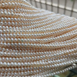 3-4mm Freshwater Flat Bead Pearl DIY Loose Bead Semi-Finished Jewelry Material