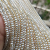 3-4mm Freshwater Flat Bead Pearl DIY Loose Bead Semi-Finished Jewelry Material