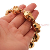 316L Stainless Steel Punk Skull Bracelet For High Skeleton Jewelry