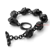 316L Stainless Steel Punk Skull Bracelet For High Skeleton Jewelry