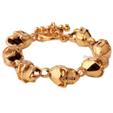 316L Stainless Steel Punk Skull Bracelet For High Skeleton Jewelry