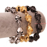 316L Stainless Steel Punk Skull Bracelet For High Skeleton Jewelry