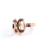 316l Stainless Steel Magnetic Floating Locket Ring with Crystals