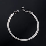 Stainless Steel Flat Snake Bracelet Classic Metal Jewelry