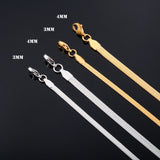 Stainless Steel Flat Snake Bracelet Classic Metal Jewelry
