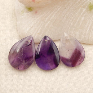 3pcs Natural Amethyst Hand Earrings Bead Charms for Earrings Making
