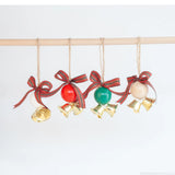 40mm Wooden Beads & Golden Bells Kids Toys DIY Christmas Decor