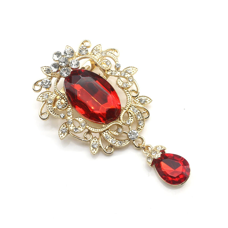 Trendy 2-Piece Pin Rhinestone Pendant DIY Jewelry for Europe & America