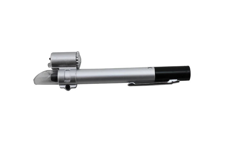 50X Mini Pocket Jewelry Pen Microscope Portable Magnifier LED Lamps