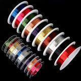 8/10/15M Copper Wire Mixed Beading Wire 10 Colors 0.3/0.4MM DIY Jewelry Making