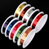 8/10/15M Copper Wire Mixed Beading Wire 10 Colors 0.3/0.4MM DIY Jewelry Making
