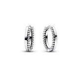 925 Silver Heart & Round Charm Earrings