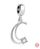 925 Silver Letter Charms for Bracelet DIY Jewelry