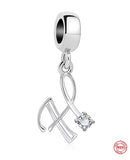 925 Silver Letter Charms for Bracelet DIY Jewelry