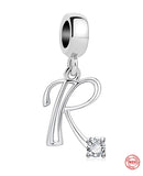 925 Silver Letter Charms for Bracelet DIY Jewelry