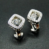 925 Silver Dancing Diamond CZ Stud Earrings for Women