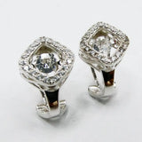 925 Silver Dancing Diamond CZ Stud Earrings for Women