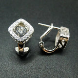 925 Silver Dancing Diamond CZ Stud Earrings for Women