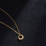 925 Sterling Silver Geometric Circle Necklace Female INS Clavicle Chain
